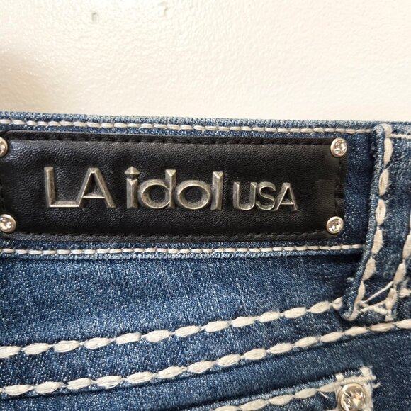 Vintage LA Idol USA Boot Cut Denim Jeans Size 30/34 - Picture 10 of 16